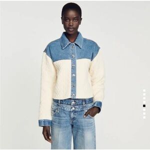 Sandro Ralph Dual Material Coatigan NWT